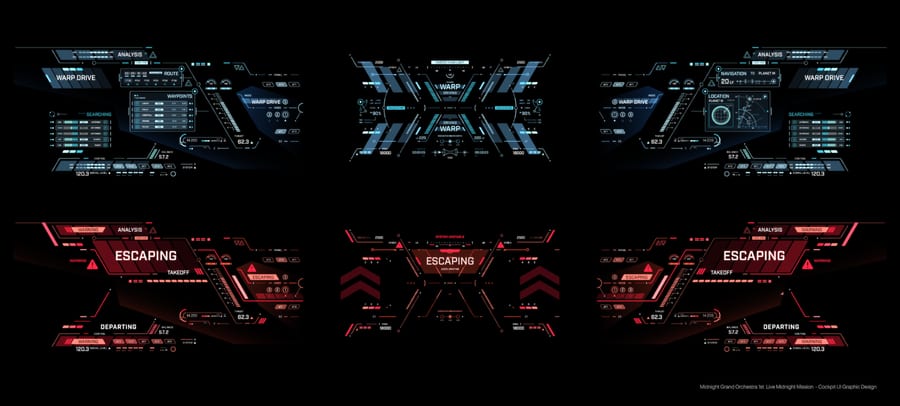 Cockpit UI design for Midnight Mission