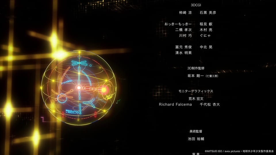 End credits for The Orbital Children