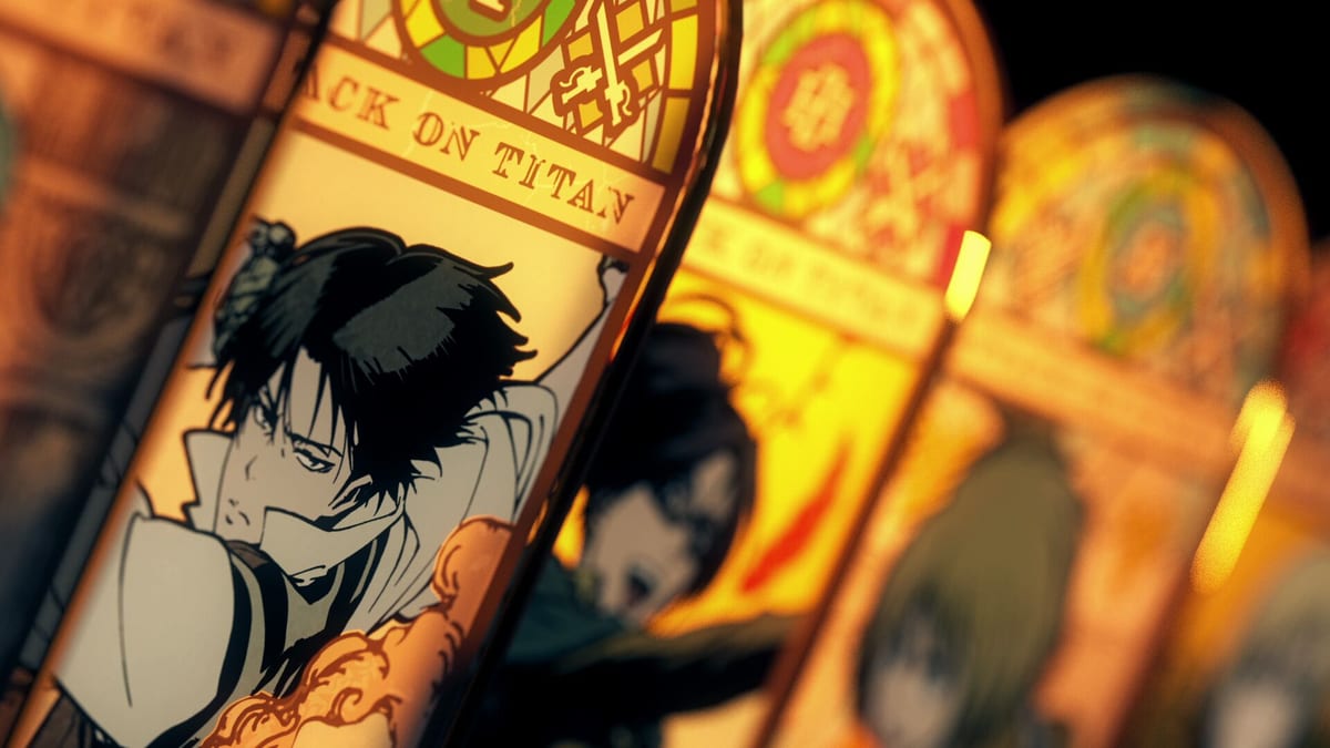 Stained-glass-inspired acrylic stand from the Attack on Titan “TRICK OF FATE” promotional film