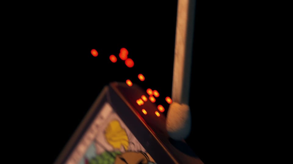 Match-lighting scene from the Attack on Titan “TRICK OF FATE” promotional film